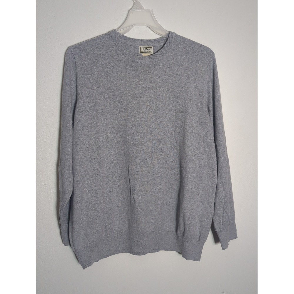 LL Bean Mens Crewneck Sweater Cotton Cashmere Quiet Luxury Old Money Classic XL